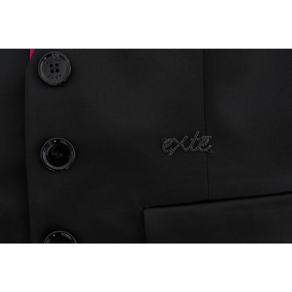 Exte Black Pink Stretch Blazer Jacket1728,4% Elastane,45% Polyamide,67345645728,Black,Blazers - Suits & Blazers - Clothing,Clothing,Exte,IT40|S,Material: 51% Acetate,New with tags,Suits & Blazers - Clothing,Suits & Blazers - Women - Clothing,Women,Women -