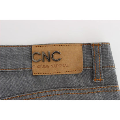 Costume National Gray Cotton Regular Fit Denim Jeans