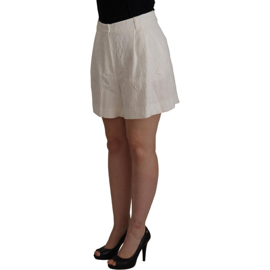 Dolce & Gabbana White High Waist Culotte Cotton Shorts SKI189- 48