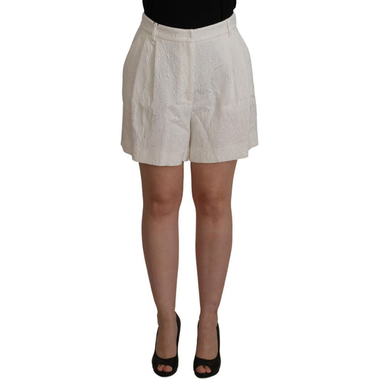 Dolce & Gabbana White High Waist Culotte Cotton Shorts SKI189- 48