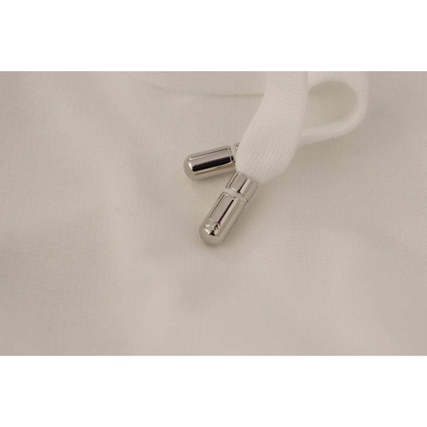 Dolce & Gabbana White Hoodie Pullover Embroidered Sweater