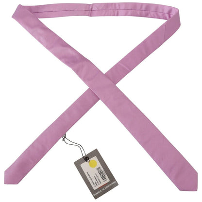 Daniele Alessandrini Pink Classic Men Necktie Accessory Silk Tie