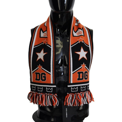 Dolce & Gabbana Multicolor DG Logo Printed Men Neck Wrap Shawl Scarf