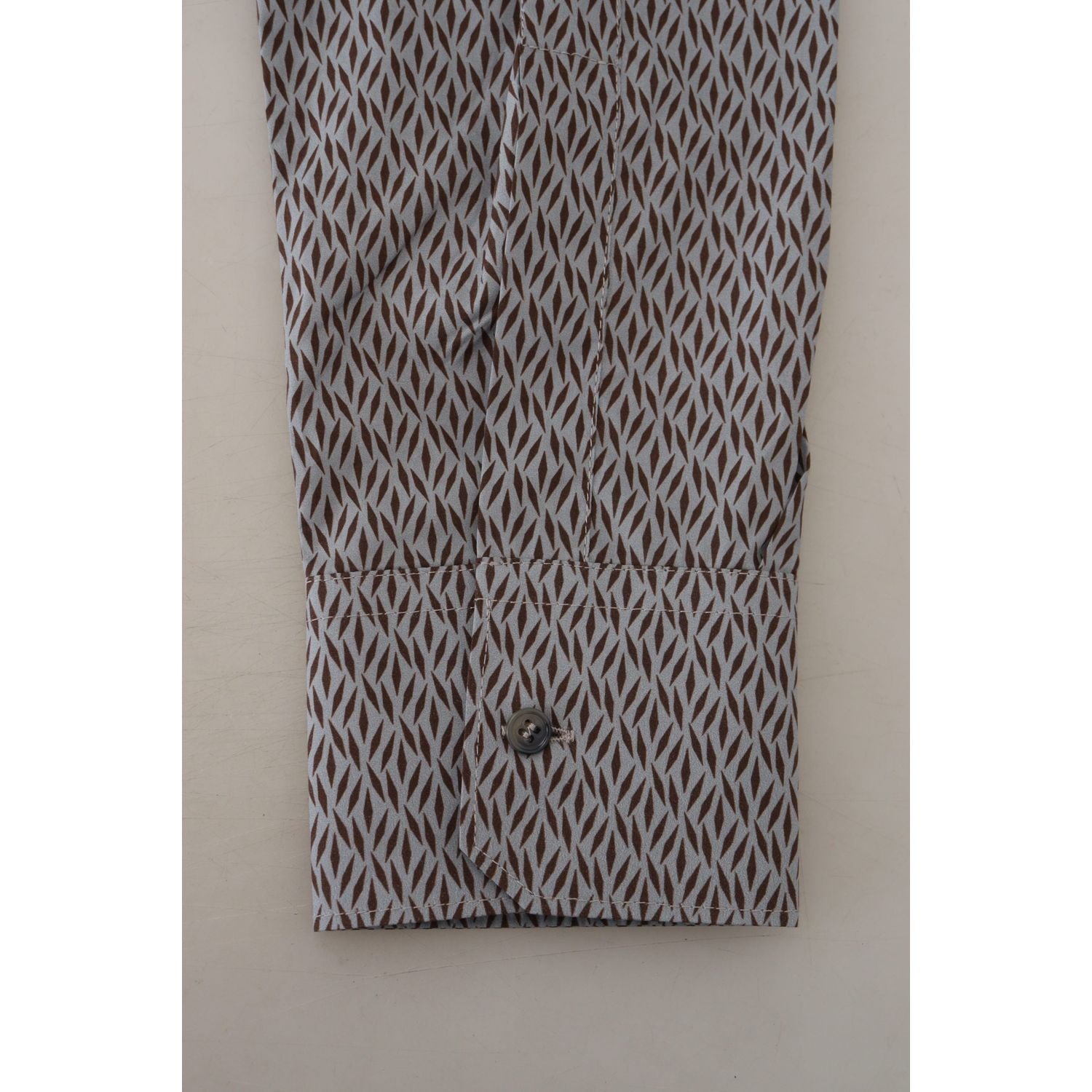 Dolce & Gabbana Gray Brown GOLD Slim Fit Dress Formal Shirt