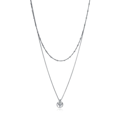 VICEROY JEWELS Mod. 4104C000-38 lady's silver necklace, quartz movement, water-resistant; features a chronograph and mineral dial.