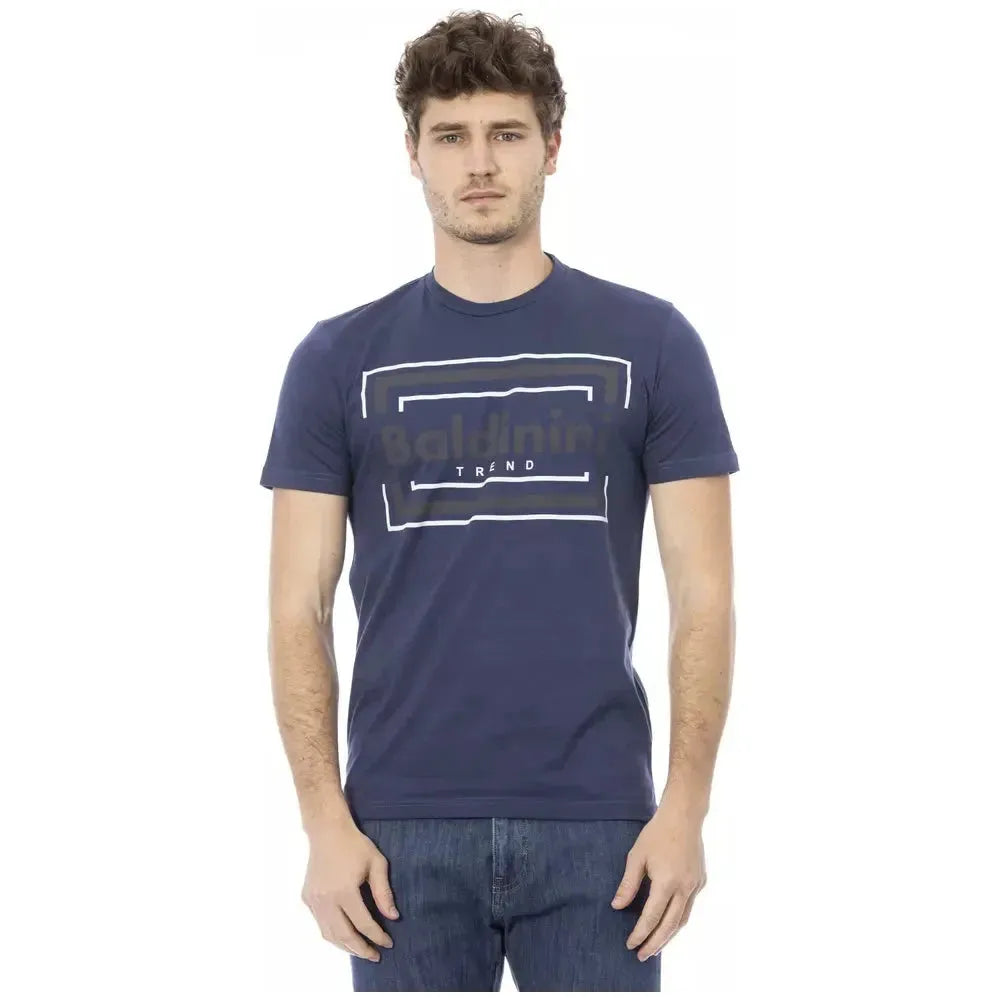 Baldinini Trend Blue Cotton Men T-Shirt