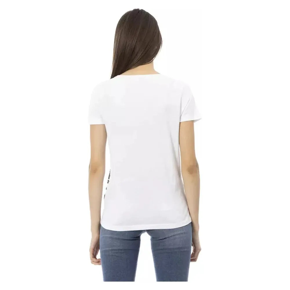 Trussardi Action White Cotton Women T-Shirt TR-23082-S