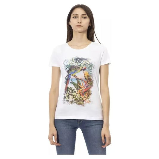 Trussardi Action White Cotton Women T-Shirt TR-23047-XS