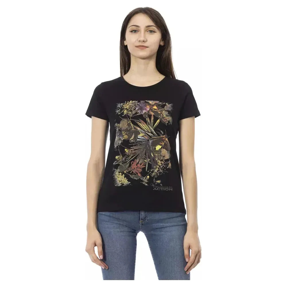 Trussardi Action Black Cotton Women T-Shirt
