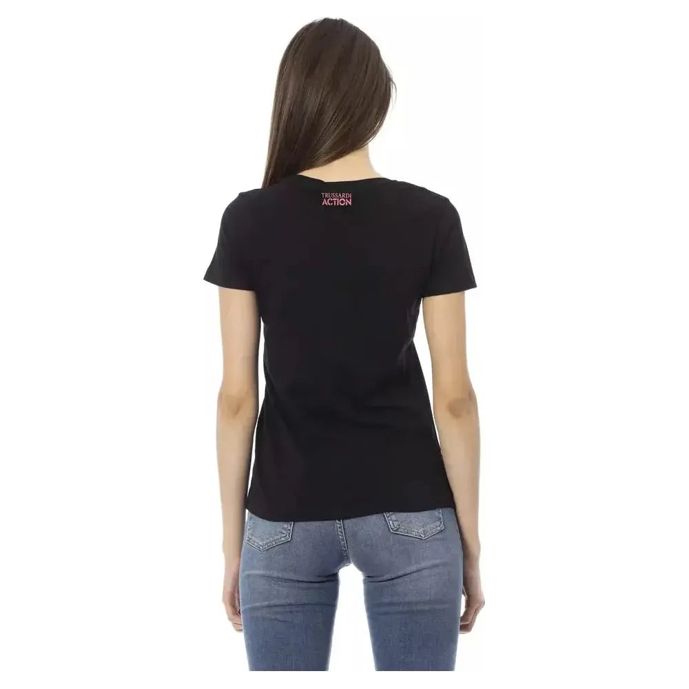 Trussardi Action Black Cotton Women T-Shirt