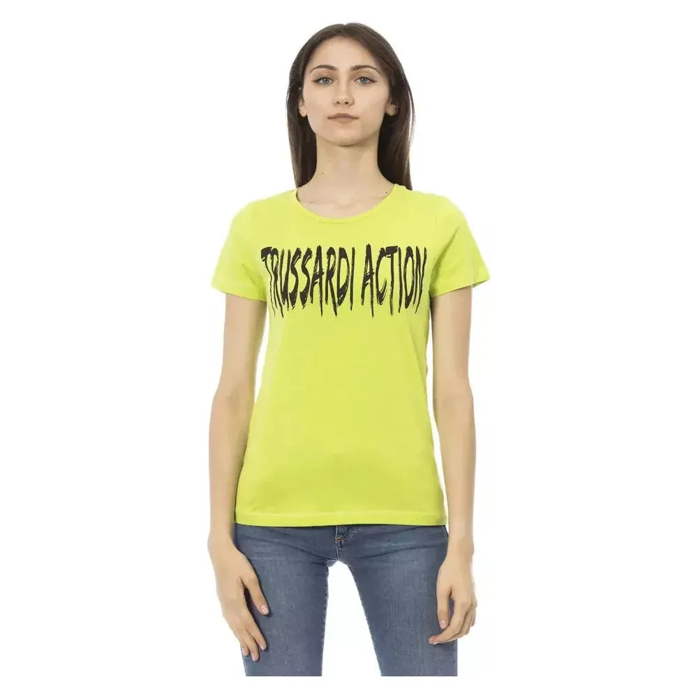 Trussardi Action Green Cotton Women T-Shirt TR-22995-S