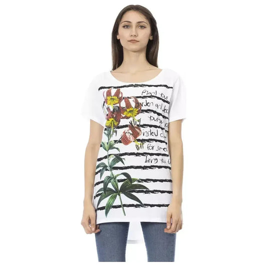 Trussardi Action White Cotton Women T-Shirt TR-23012-M