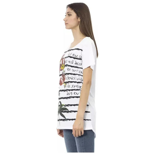 Trussardi Action White Cotton Women T-Shirt TR-23012-M