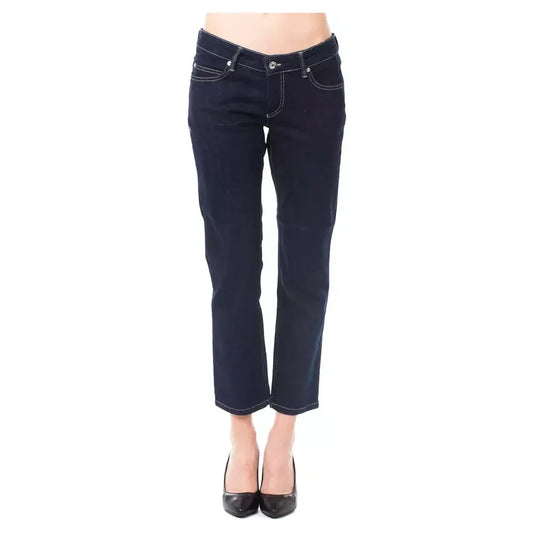 Ungaro Fever Blue Cotton Women Capri Jeans