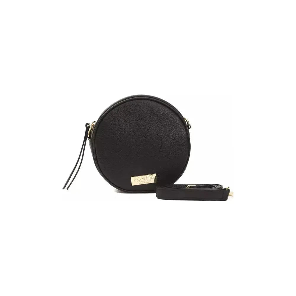 Pompei Donatella Black Leather Women Crossbody Bag