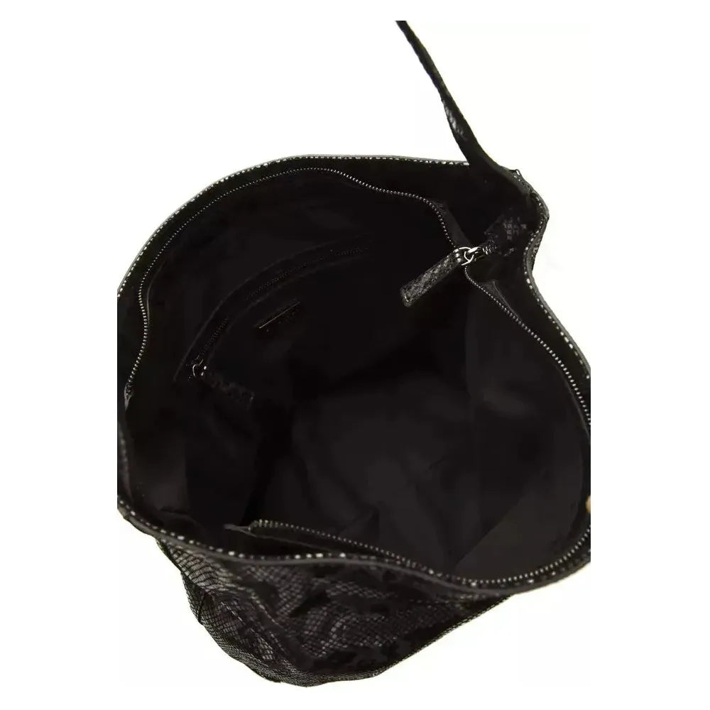 Pompei Donatella Gray Leather Women Shoulder Bag