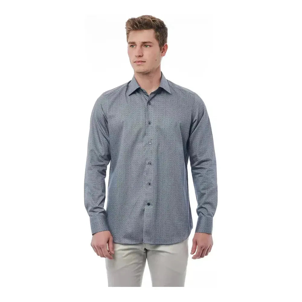 Bagutta Black Cotton Men Shirt MAN SHIRTS