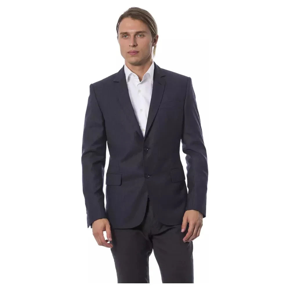 Verri Elegant Blue Wool Single-Breasted Blazer VE-18298-IT50-L-FBB-143