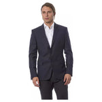 Verri Elegant Blue Wool Single-Breasted Blazer VE-18298-IT50-L-FBB-143