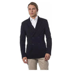 Verri Blue Viscose Men Blazer Verri Dark Slate Gray
