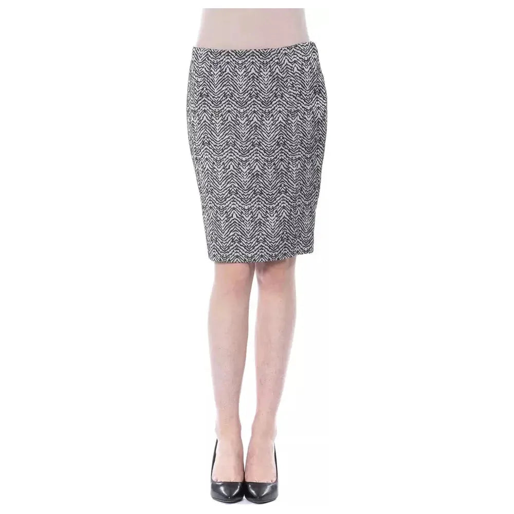 BYBLOS Black Viscose Women Skirt BY-17683-IT42|M