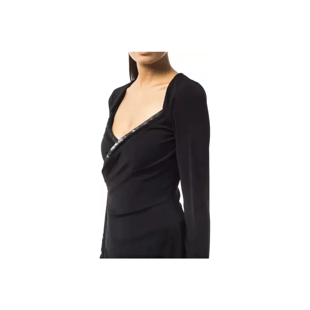 BYBLOS Black Viscose Women Top BY-17692-XS