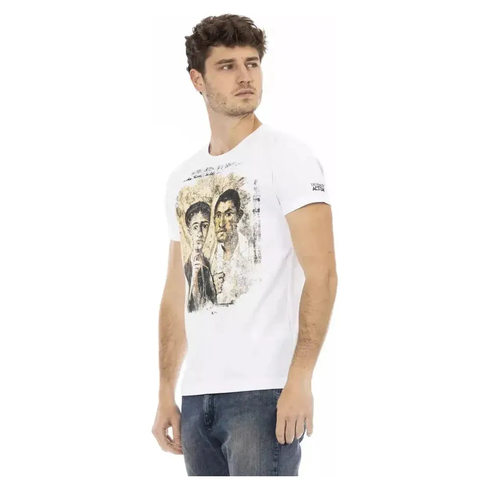 Trussardi Action White Cotton Men T-Shirt