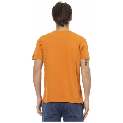 Trussardi Action Orange Cotton Men T-Shirt