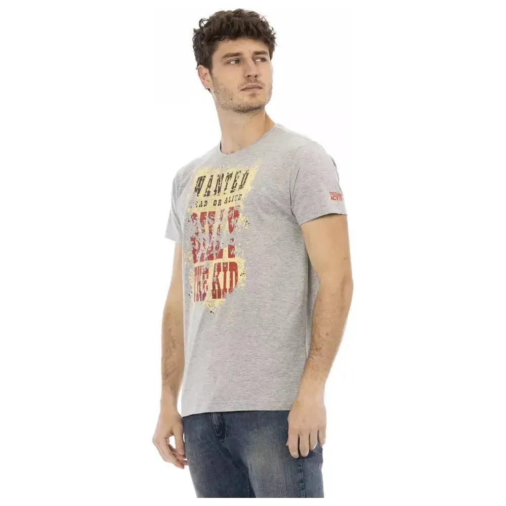 Trussardi Action Gray Cotton Men's T-Shirt