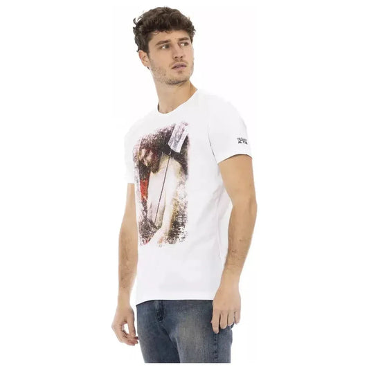 Trussardi Action White Cotton Men T-Shirt TR-22739-S