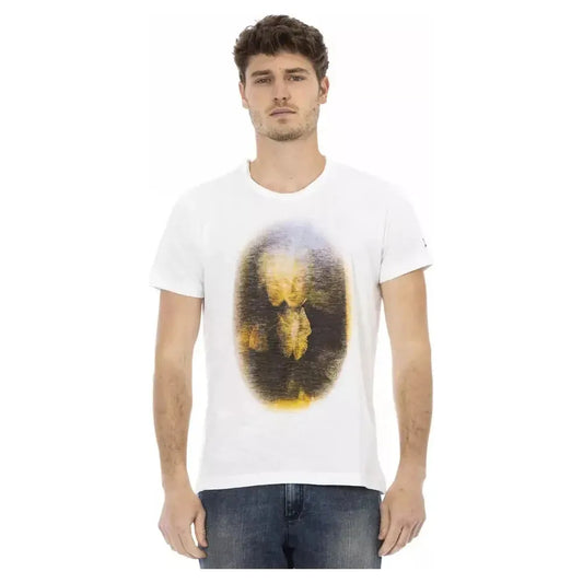 Trussardi Action White Cotton Men T-Shirt TR-22738-M