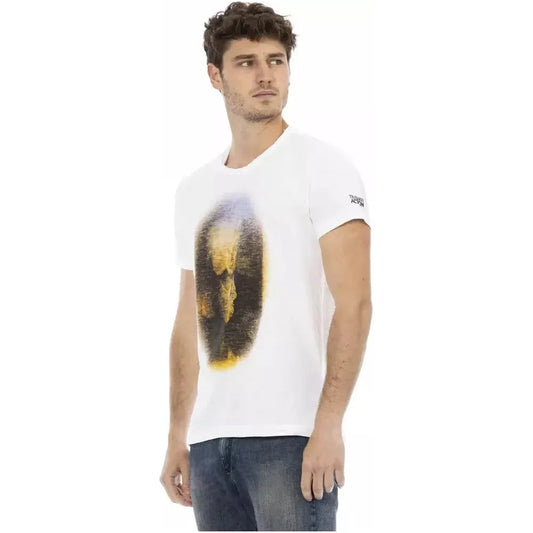 Trussardi Action White Cotton Men T-Shirt TR-22738-M