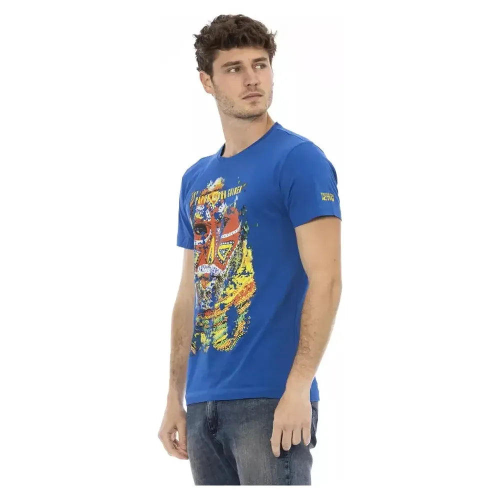 Trussardi Action Blue Cotton Men's T-Shirt