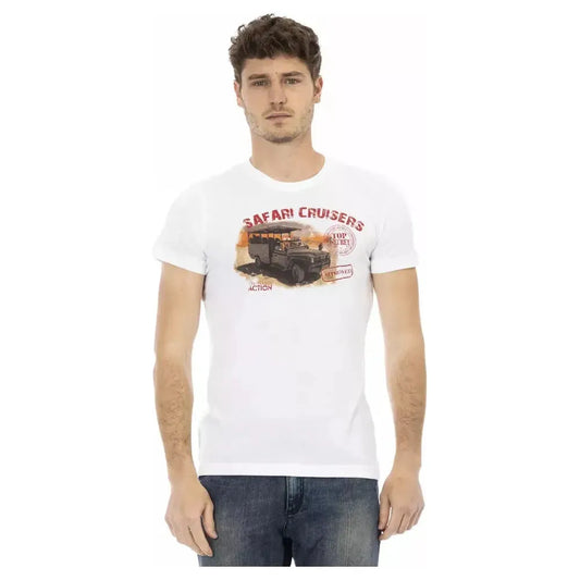 Trussardi Action White Cotton Men T-Shirt TR-22671-XL