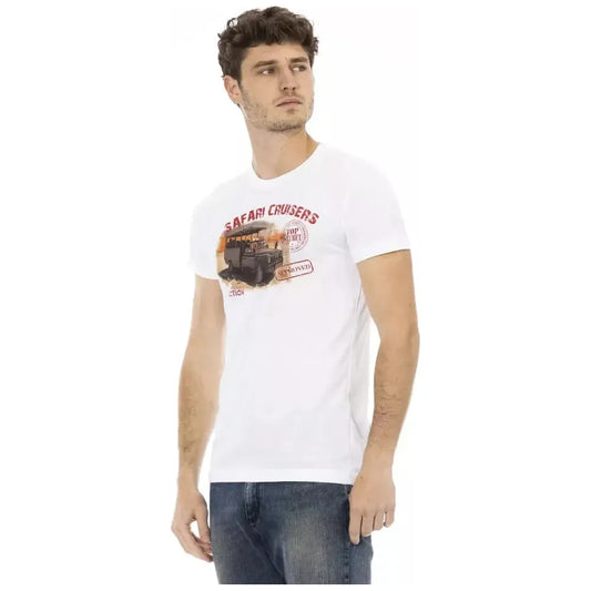 Trussardi Action White Cotton Men T-Shirt TR-22671-XL