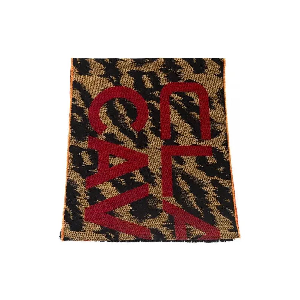 Cavalli Class Brown Wool Scarf