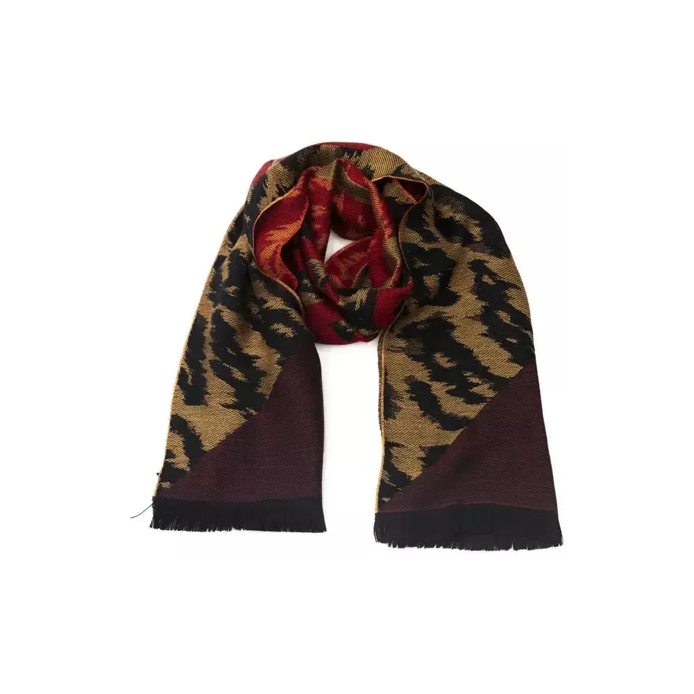 Cavalli Class Brown Wool Scarf