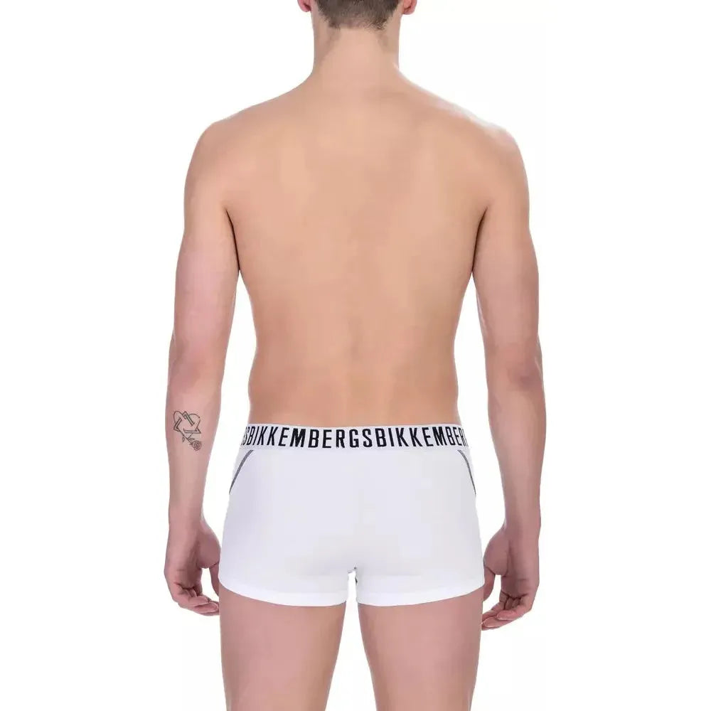 Bikkembergs White Cotton Men's Trunk Pack