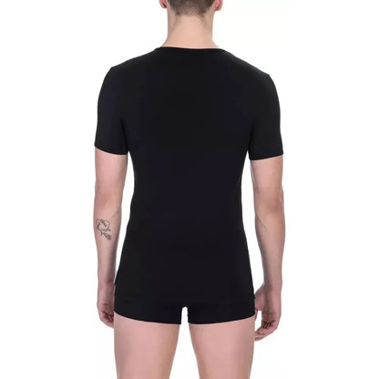 Bikkembergs Black Cotton Men T-Shirt Pack