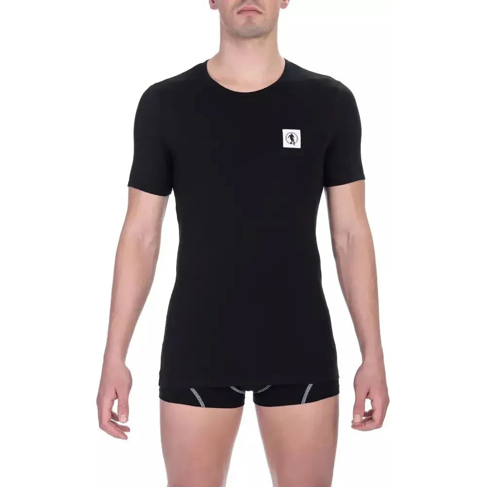 Bikkembergs Black Cotton Men's T-Shirt MAN T-SHIRTS