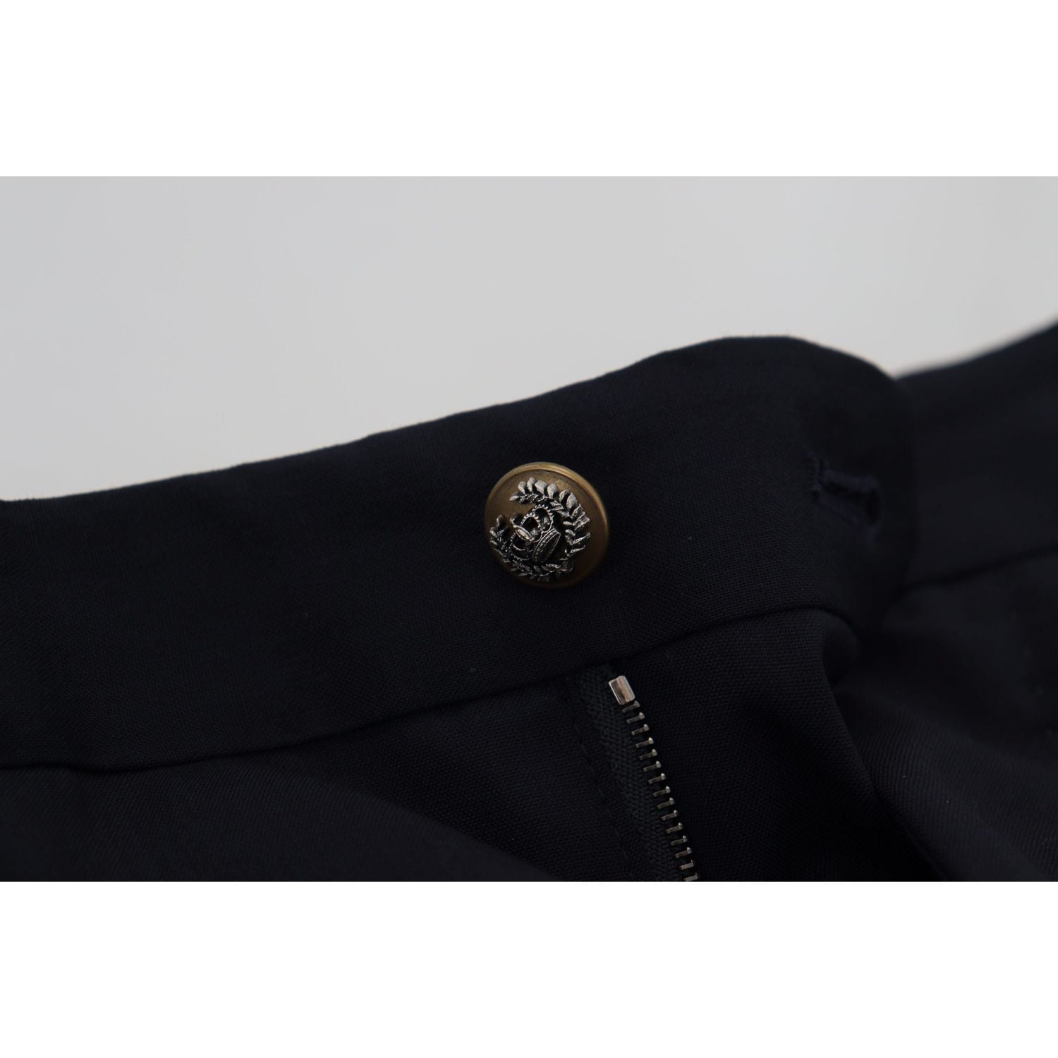 Dolce & Gabbana Black Wool Slim Formal Pants