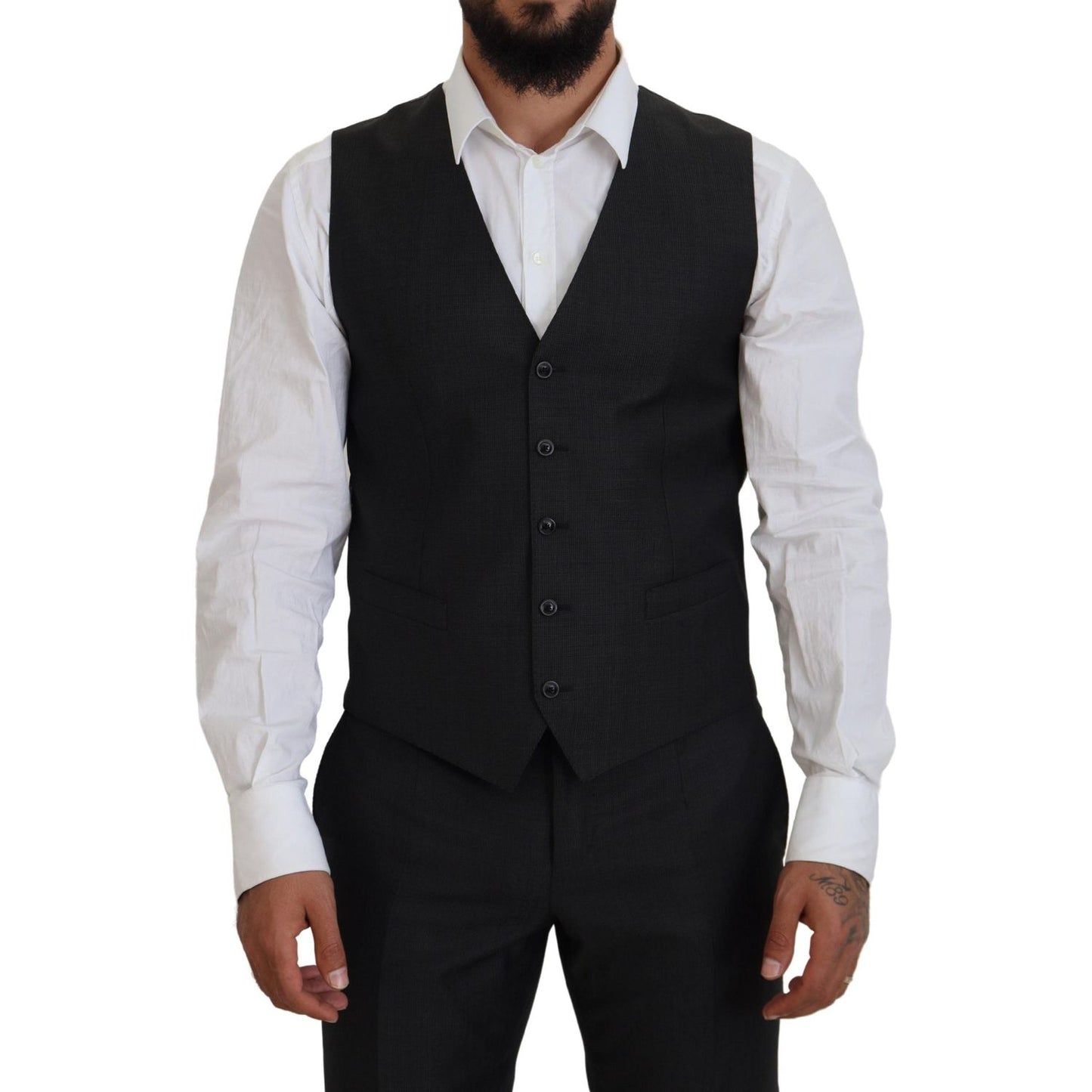 Dolce & Gabbana Gray MARTINI 3 Piece Slim Fit Suit