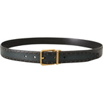 Dolce & Gabbana Green Perforated Leather Brass Metal Belt BEL8476- 90