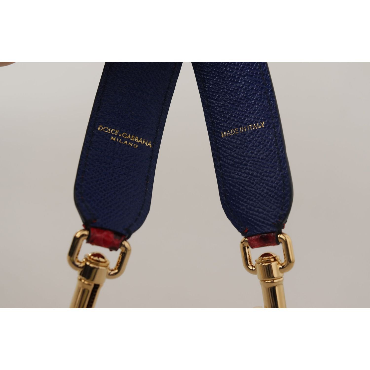 Dolce & Gabbana Red Exotic Leather Crystals Shoulder Strap