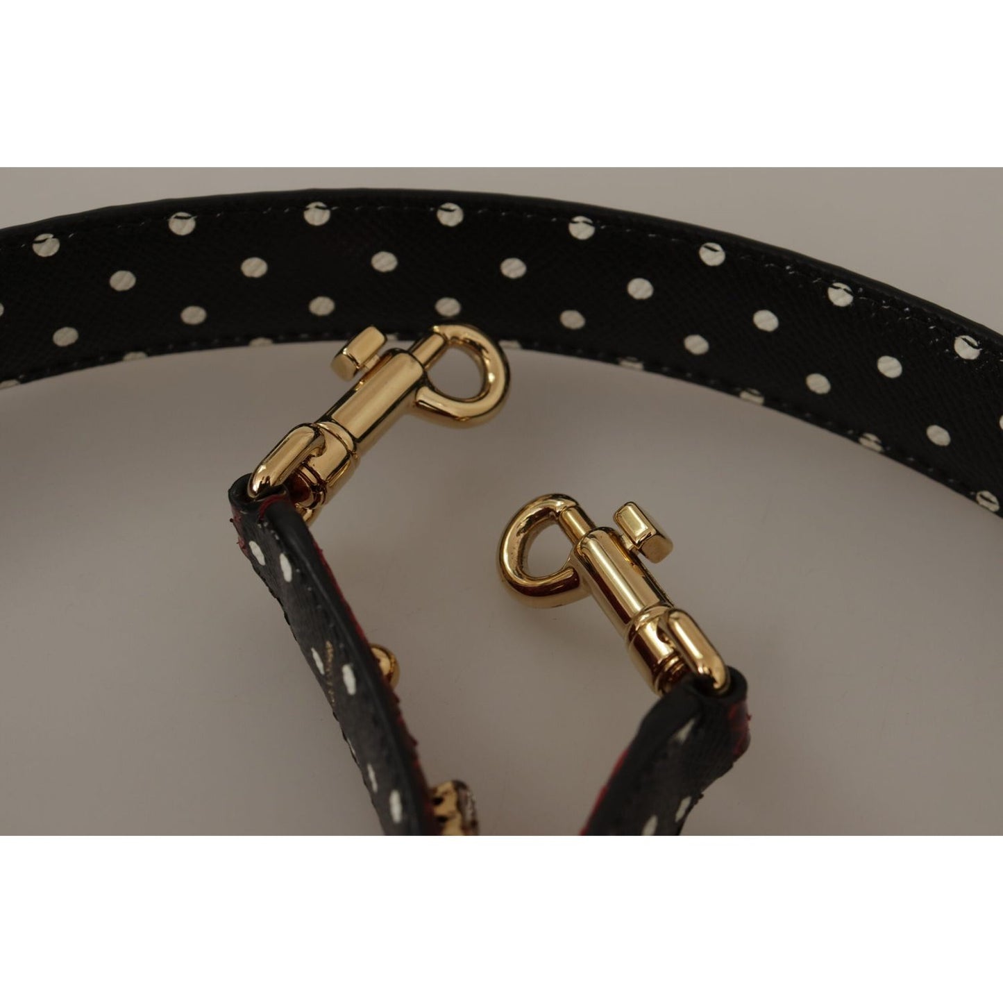 Dolce & Gabbana Red Python Leather Crystals Reversible Shoulder Strap BEL8742