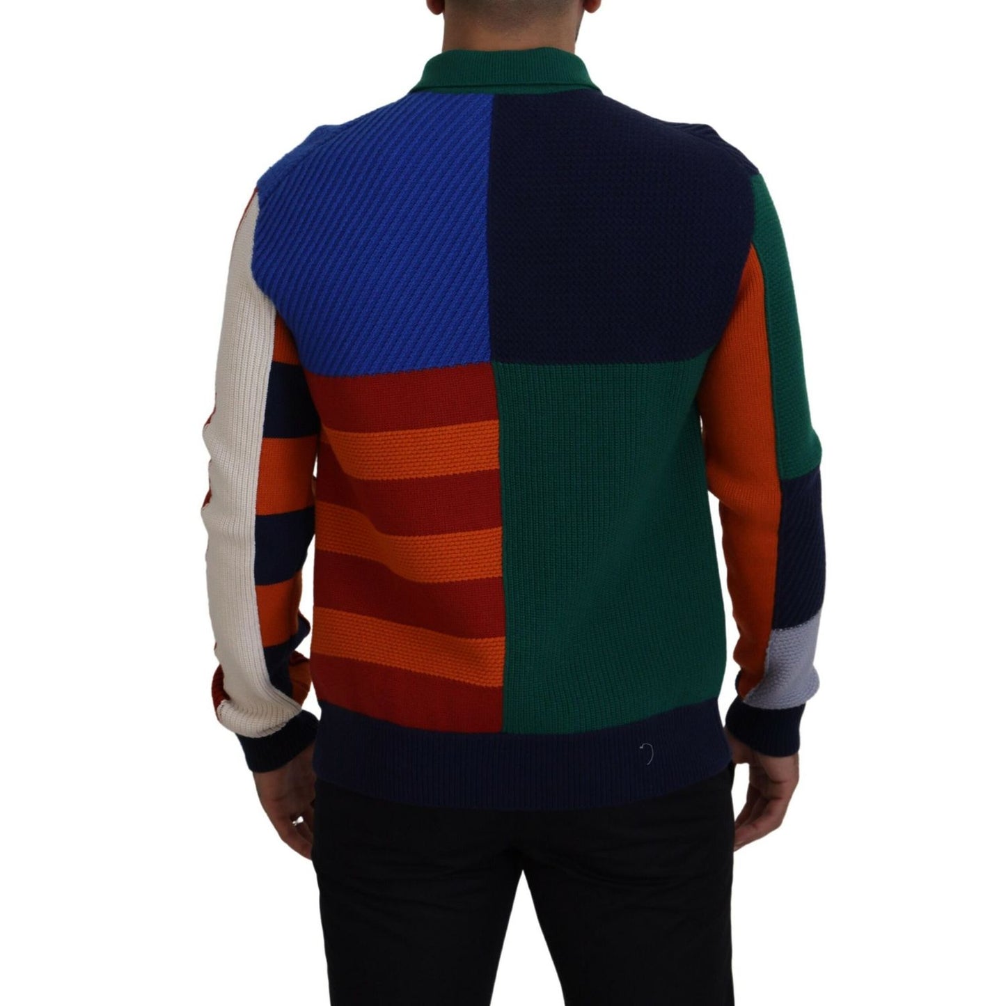 Dolce & Gabbana Multicolor Stripes Wool Pullover Sweater