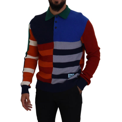 Dolce & Gabbana Multicolor Stripes Wool Pullover Sweater