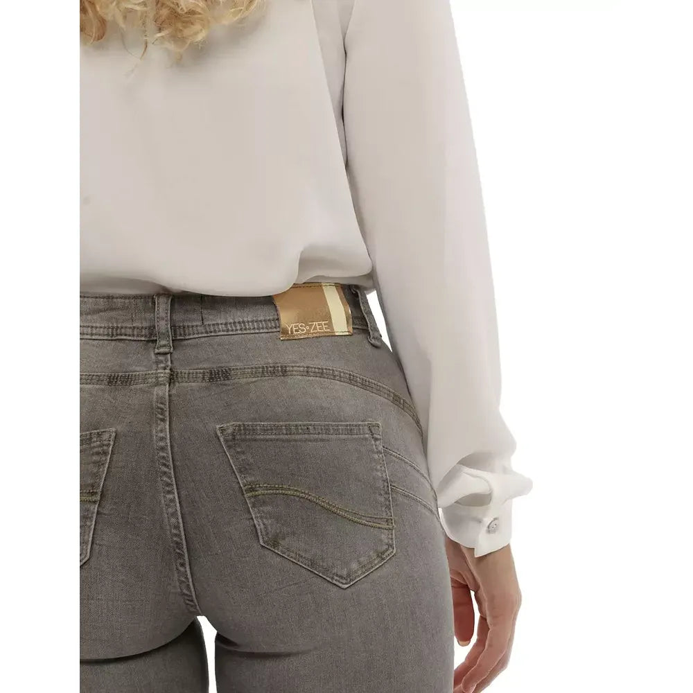 Yes Zee Gray Cotton Women's Jeans