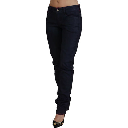 Just Cavalli Black Low Waist Slim Fit Women Casual Denim Jeans