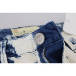 Acht White Blue Cotton Skinny Women Tattered Denim Jeans PAN72692- 26
